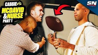 Connor McDavid amp Darnell Nurse Test Their Football Skills  Cabbie Vs [upl. by Ignaz]