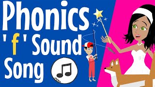 Phonics f Sound Song  f sound  the letter f  consonant f  f song  f  Phonics Resource [upl. by Linis912]