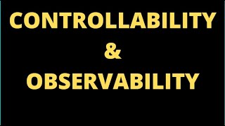 Controllability and Observability I Kalmans Test I Control System [upl. by Tallula]