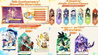 FREE 5 STAR CHARACTER OFFICIAL 50 ANNIVERSARY REWARDS BANNERS AND MORE  Genshin Impact [upl. by Searby]