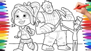 Ralph Breaks the Internet Coloring Pages for Kids Wreck It Ralph 2 Coloring Pages [upl. by Hans]