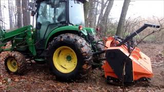 Mulcher kosiarka leśna Orkan KL 140 John Deere 4066R [upl. by Arreyt]