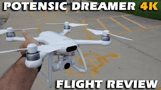 Potensic Dreamer 4k Brushless GPS Drone Flight Review [upl. by Ardnuek]