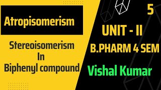 Stereoisomerism in biphenyl compound  Atropisomerism bpharm4thsem thechemisterian [upl. by Fedirko]