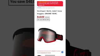 Motorhelmets Store Sale VonZipper Beefy and Feenom NLS Adult Snow Goggles winter sports shorts [upl. by Ilanos]