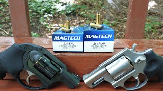 32 SampW Long VS 38 SpecialP  Snub Nose Test  Magtech SJHP Ammunition [upl. by Canica]