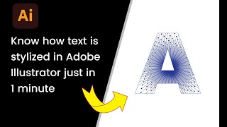 Stylize your text in Adobe Illustrator  just in one minute [upl. by Hollerman306]