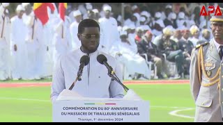 Sénégal  Thiaroye 44 la 80eme commémoration en présence de plusieurs présidents africains [upl. by Enitsirt]