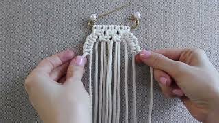 DIY Tutorial Macrame owl  Macrame Safety pin brooch [upl. by Erine]