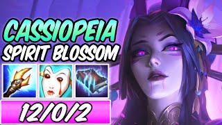 SPIRIT BLOSSOM CASSIOPEIA  CLEAN FULL AP MID GAMEPLAY  Build amp Runes  League of Legends [upl. by Isman717]