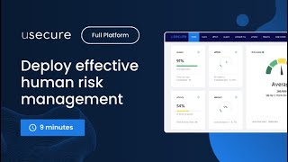 Full Platform Demo  2024  Human Risk Management with usecure [upl. by Erbe863]