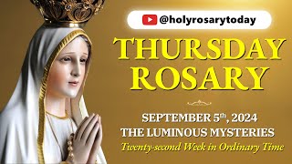 THURSDAY HOLY ROSARY 💛 SEPTEMBER 5 2024 💛 LUMINOUS MYSTERIES OF THE ROSARY VIRTUALholyrosarytoday [upl. by Notrem77]