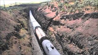 UP Freight Train Ayer Sub in Palouse Falls RailRoad Trench [upl. by Capello9]