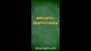 حروف الجر Akkusativ präpositionen [upl. by Ofella]