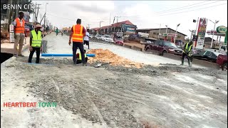 Construction work going on inside Sapele road  Benin city [upl. by Lleddaw]