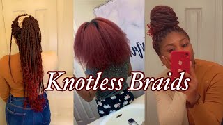 Diy Knotless Braids Crochet Method  Beginner Friendly [upl. by Sunev925]