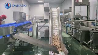 Automated Chicken Foot Processing Watch Slope Conveyor Feed Claws into Rotary Sorting Machine [upl. by Sawyer]