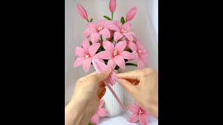 beautiful flowers with pipe cleaners diy pipedecor creativedecorations flowers handmade craft [upl. by Waly590]