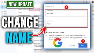 How To Change Google Account Name 2024 PC or Laptop [upl. by Bromley]