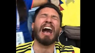 GOL DE YERRY MINA A INGLATERRA  ASI REACCIONARON LOS COLOMBIANOS [upl. by Umeko]