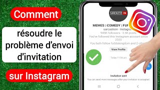 Résoudre le problème denvoi dinvitation Instagram  Problème denvoi dinvitation de message Insta [upl. by Bronk]