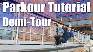 Parkour Tutorial  Anfänger  Basics  Demi Tour  180 Drop  deutsch [upl. by Bowne]