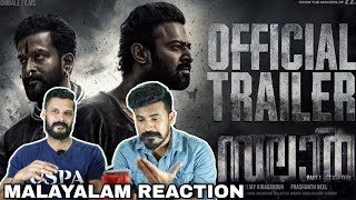 SALAAR Ceasefire Malayalam Trailer Reaction  Prabhas Prithviraj Prashanth Neel Entertainment Kizhi [upl. by Gnok]