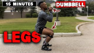 15 MINUTE LIGHTWEIGHT DUMBBELL LEG WORKOUT [upl. by Neelloc]