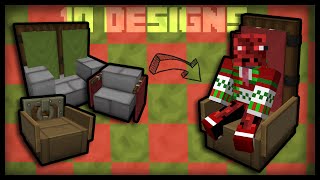 Minecraft How to make working chairs 10 chair designs [upl. by Eelytsirk]