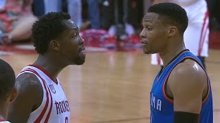 Rockets Finish Thunder Beverley and Westbrook Trash Talking [upl. by Ailegave]