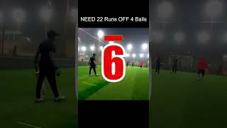 NEED 22 runs off 4 Balls🔥 cricket tapeballcricket indoorcricket sixes [upl. by Asirac]