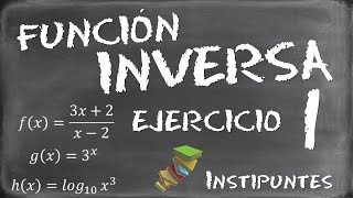 Función inversa Ejercicio 1 resuelto 1º BACHILLERATO [upl. by France]