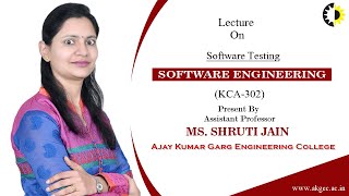 Software Testing Software Engineering lecture 03 By Ms Shruti Jain AKGEC [upl. by Primavera]