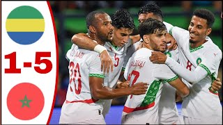 Gabon vs Morocco 15 All Goals ResultsHighlights Afcon2024 Brahim Diaz Goal Ismael Saibari Goal [upl. by Vachil]