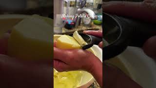 Making Potato Chips cooking lifestyle potatochips potato cut homemade [upl. by Asennav]