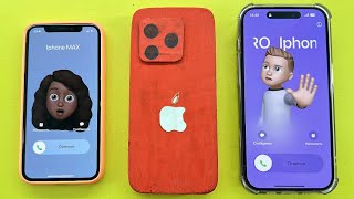 Real vs Wooden IPhone 16 pro Red incoming Call iPhone X White [upl. by Feltie]