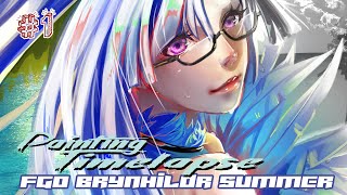 Brynhildr Summer FGO Timelapsed Painting [upl. by Prince655]