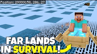 How To Reach The FAR LANDS In SURVIVAL Minecraft Minecraft Bedrock Edition 121 [upl. by Elletsirhc503]