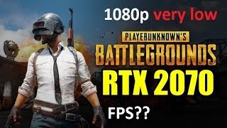 PUBG  LOW Settings test 1080p Ryzen 2700X  Asus Strix RTX 2070 OC Benchmark [upl. by Jdavie950]