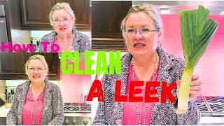 How to Clean a Leek 2 ways Step by Step [upl. by Noella934]