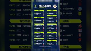 Le calendrier par club de la saison 20232024 en Ligue 1 [upl. by Venice]