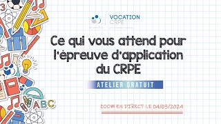 CRPE 20242025  Ce qui vous attend à l’épreuve d’application du CRPE [upl. by Dailey]