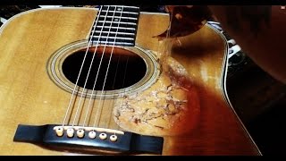 Martin d28 pick guard removal and prep by Randy Schartiger [upl. by Eryt]