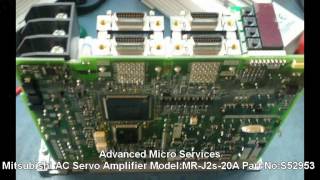 Mitsubishi AC Servo Amplifier  Model NoMRJ2s20A Repairs [upl. by Lynd]