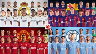 Barcelona vs Real Madrid vs Man City vs Man United Competition 2024  Vinicius Rashford Haaland [upl. by Roee]