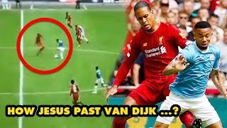 Gabriel Jesus became the first player dribbles past Virgil van Dijk [upl. by Neenej234]