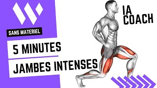 Jambes Intenses en 5 Min  Ton Entraînement Boosté par lIA [upl. by Nwahsirhc241]