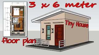 Tiny House Design 3x6 Meter  Small House Design [upl. by Airetnuhs]