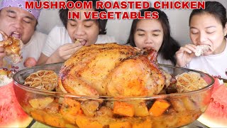 Indoor Cooking  MUSHROOM ROASTED CHICKEN WITH VEGETABLES MUKBANG PINOY MUKBANG PHILIPPINES MUKBANG [upl. by Anrak428]