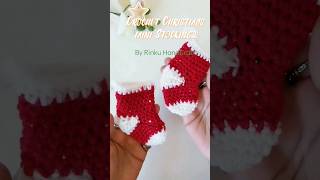 Crochet Christmas mini Stockings by Rinku HandCraftsLike Share amp Subscribe☝️🤗 crochetstockings [upl. by Ylrahc369]